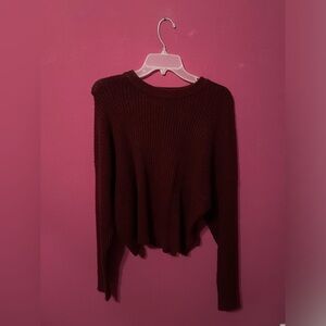 COPY - Elodie Burgundy Knit Sweater